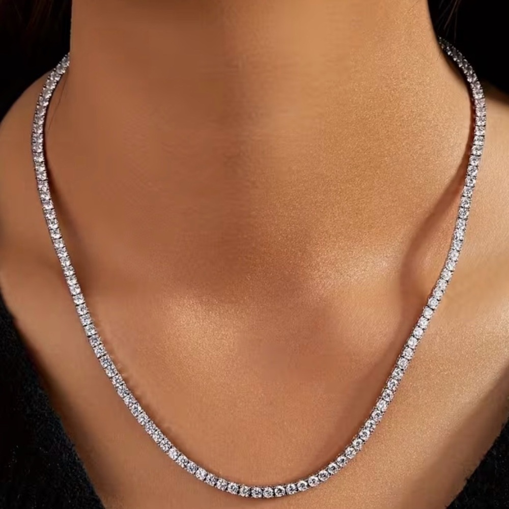 Moissanite 18” Silver 925 Necklace